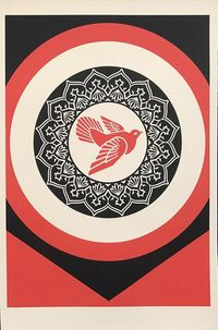 Rise from the Ashes (Red) by Shepard Fairey contemporary artwork print