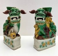 Pair of Fo-Dogs by Unbekannt contemporary artwork sculpture
