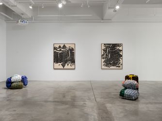 Installation view of Maia Ruth Lee: The skin of the earth is seamless at Tina Kim Gallery, New York (April 6–May6, 2023). Image courtesy of Tina Kim Gallery. Photo by Charles Roussel.