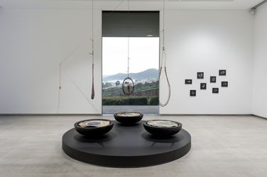 Left to right: Megan Cope, Currents II (2018). Courtesy the artist and Milani Gallery, Brisbane; Louisa Bufaderci, Looking into the land attached 1–7 (2020). Courtesy the artist and Anna Schwartz Gallery, Melbourne. Exhibition view: Slow Moving Waters, TarraWarra Biennial 2021, TarraWarra Museum of Art (27 March–11 July 2021). Courtesy TarraWarra Museum of Art. Photo: Andrew Curtis.Image from:TarraWarra Biennial: Thoughts on Time and SpaceRead FeatureFollow ArtistEnquire