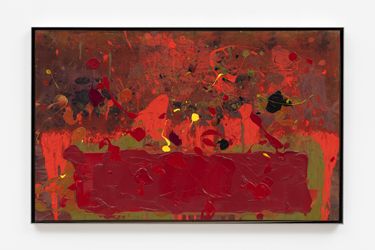 John Hoyland, New York II (1970). Acrylic on canvas. 65.8 x 104.5 x 3.2 cm (framed). © John Hoyland. Courtesy Hales Gallery, London. All Rights Reserved, DACS 2023.Image from:Frieze London 2023: Six Paintings to Spend Time WithRead Advisory PerspectiveFollow ArtistEnquire