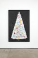 a white christmas tree with coloured lights and decorations by Andrew Sim contemporary artwork 1