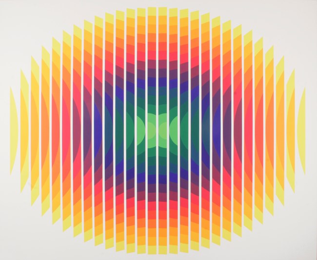 Série 14 - 2 Ovale fractionné by Julio Le Parc contemporary artwork