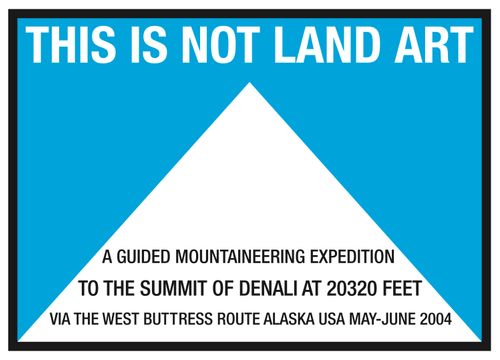 This Is Not Land Art. Alaska USA 2004 by Hamish Fulton contemporary artwork
