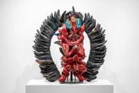 With My Heart In My Hands by Willie Cole contemporary artwork sculpture