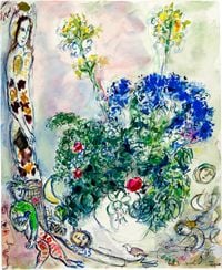 Autour de la flûte enchantée by Marc Chagall contemporary artwork painting