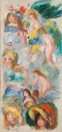 Etude de personnages by Pierre-Auguste Renoir contemporary artwork painting, works on paper