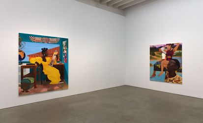 Exhibition view: Nathaniel Oliver, My Journey Was Long So That Your Could Be Shorter, New York (5 January–2 March 2024). Courtesy Karma, New York/Los Angeles.