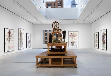 Exhibition view: Paul McCarthy, A&E Sessions – Drawing and Painting, Hauser & Wirth, 22nd Street, New York (23 February–10 April 2021).© Paul McCarthy. Courtesy the artist and Hauser & Wirth. Photo: Thomas Barratt.