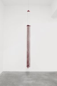 Fleximofono(rosso ribes) by Piero Fogliati contemporary artwork sculpture