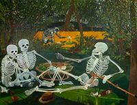 Homage to Manet by Sriwan Janehuttakarnkit contemporary artwork painting