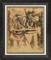 Deux personnages by Wifredo Lam contemporary artwork painting