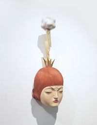 Word Coming Inwards: Lightning by Daisuke Teshima contemporary artwork sculpture, drawing