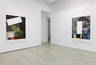 Exhibition view: John Baldessari,  All Z’s (Picabia/Mondrian), Marian Goodman Gallery, New York (4 May–22 June 2018). Courtesy Marian Goodman Gallery.