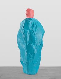 pink blue nun by Ugo Rondinone contemporary artwork sculpture