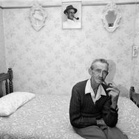 Portrait of Man with Pipe by Roger Ballen contemporary artwork photography