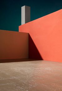 Courtyard with Orange Wall by James Casebere contemporary artwork photography