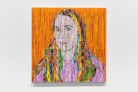Portrait of Ellen by Ghada Amer contemporary artwork painting, textile