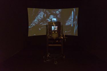Hu Jieming, A Story in Camera (2018). Double channel video installation. 79 x 89 x 102cm. Exhibition view: Imagination is Reality: Hu Jieming & Hu Weiyi's South East Asia Residency Exhibition, ShanghART, Singapore (14 April–23 May 2018). Courtesy ShanghART.
