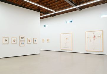 Exhibition view: Rebecca Horn, Labyrinth of the Soul: Drawings 1965-2015, Sean Kelly, Los Angeles (11 March–22 April 2023). Courtesy Sean Kelly.