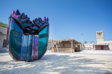 Monira Al Qadiri, Alien Technology (2014). Fibreglass sculpture. 3 x 3 x 2.5 m. Public installation in Dubai. Courtesy the artist.Image from:Monira Al Qadiri Dives Deep Into OilRead ConversationFollow ArtistEnquire