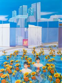 Home Sweet Home: Sunflower Pool 82022 by Mak Ying Tung 2 contemporary artwork painting
