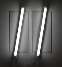 Flat light glass vertical  by Bill Culbert contemporary artwork sculpture