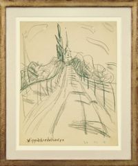 Vippachedelhausen by Lyonel Feininger contemporary artwork works on paper, drawing