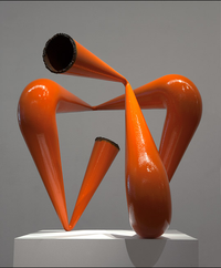 Orange Pipe Compression by James Angus contemporary artwork sculpture