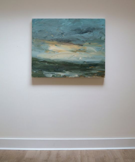 From the Estuary, Pale Gold by Louise Balaam contemporary artwork