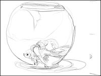 #Fishbowl by Matthew Attard contemporary artwork drawing
