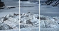 Rhonegletscher III (Triptych) by Thomas Wrede contemporary artwork painting