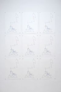 Fa, Ra, Thur., Sat.; Shape 1–9 of the Poem by Sunmin Park contemporary artwork works on paper, drawing