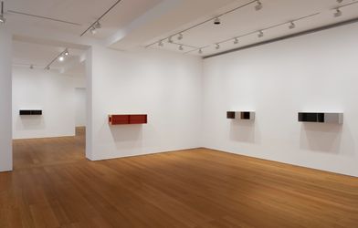 Exhibition view: Donald Judd, Gagosian, Hong Kong (13 October–13 November 2021). © 2021 Judd Foundation/ Artists Rights Society (ARS), New York. Courtesy Gagosian.   