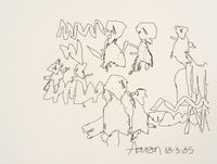 AARON at Tsukuba #6 by Harold Cohen contemporary artwork drawing