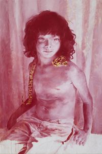 Boy and Snake 160825 男孩與蛇 160825 by Jeng Jundian contemporary artwork painting