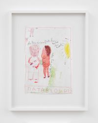 The Mexican Butcher (Mud) by Rose Wylie contemporary artwork painting, works on paper, drawing