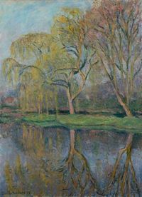 Le Printemps (Le bassin aux nymphéas à Giverny) by Blanche Hoschede-Monet contemporary artwork painting