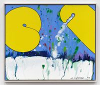 Yellow Shape and White Flow by Sadamasa Motonaga contemporary artwork painting