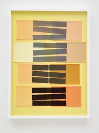 Handmade: Interaction of Color 24 (Rectangles, Black Stripes) by Vik Muniz contemporary artwork mixed media