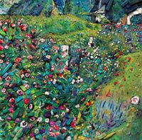 Metachrome: Italian Garden, after Klimt by Vik Muniz contemporary artwork painting