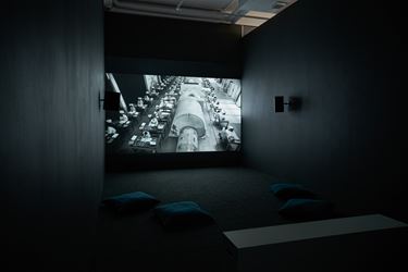 Shirin Neshat, The Colony (2019). Exhibition view: Shirin Neshat, Land of Dreams, Goodman Gallery, London (20 February–28 March 2020). Courtesy Goodman Gallery.