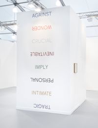 Multicoloured Word List by Robert Barry contemporary artwork installation