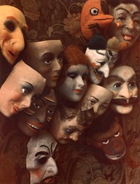Masks, Boston by Marie Cosindas contemporary artwork print