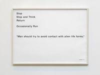 My Teacher Tortoise: Stop / Stop and Think... by Shimabuku contemporary artwork print