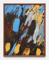 Blue, Black, Gold, Osvald (Portrait) by Elisabeth Frieberg contemporary artwork painting