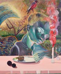 Celestial diners III by Ndidi Emefiele contemporary artwork painting, mixed media