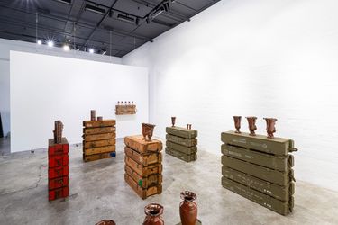 Exhibition view: SLIPPAGE, VESSELS THAT LEAK FROM THE TOP, THIS IS NO FANTASY, Melbourne (29 November–16 December 2023). Courtesy THIS IS NO FANTASY. Photo: Simon Strong.