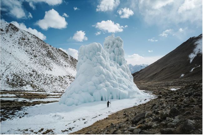 The Ice Stupas #0004 by Ciril Jazbec contemporary artwork