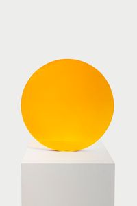 Amber to Gold Circle by De Wain Valentine contemporary artwork sculpture